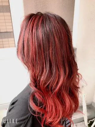 ロング カラー 岩谷/ブリーチ 🪽透明感カラーのヘアスタイル