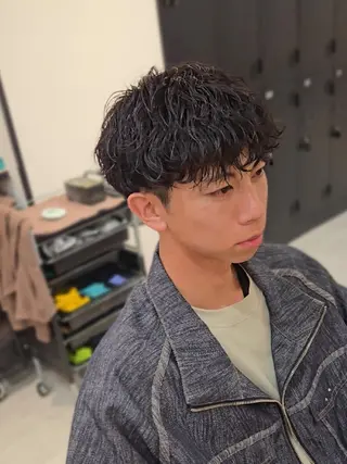メンズ ミディアム パーマ LEN名古屋/パーマ 海外ヘア/メンズ特化のヘアスタイル
