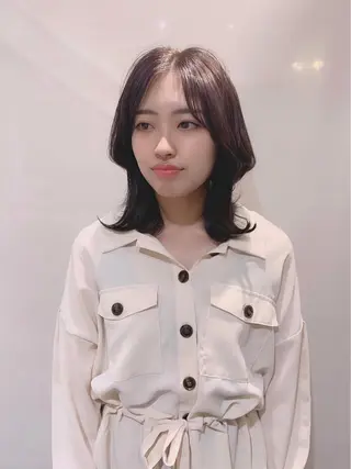 ミディアム カラー ヘアアレンジ 柔らか垢抜けｶﾗｰと ｶｯﾄ🫧ASUKAのヘアスタイル