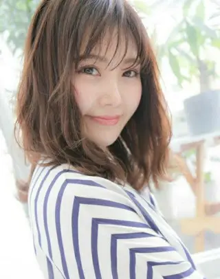 ミディアム カラー パーマ ヘアアレンジ ✂️✂️徳　田✂️ ✂️のヘアスタイル