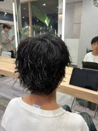 パーマ メンズ 縮毛矯正& 透明感カラー✨レオのヘアスタイル