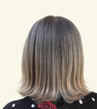 ミディアム カラー ケアブリーチ /髪質 改善/古橋圭史郎のヘアスタイル