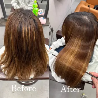 ロング XYZ所属・縮毛矯正/髪質改善 韓国風/MIKIYAのヘアスタイル