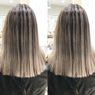 セミロング カラー タナカ タクヤのヘアスタイル