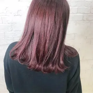 ロング カラー オリーブ/アッシュ やわらか透明感カラーのヘアスタイル