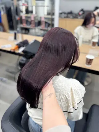 ミディアム カラー ヘアアレンジ 🤍淡色ピンク&ラベ ンダーYUKI🤍のヘアスタイル