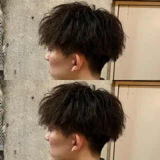ショート パーマ メンズ 🏆メンズヘア特化 🥇代表りんぺーのヘアスタイル