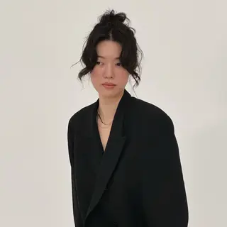 セミロング サカモト ナオミのヘアスタイル