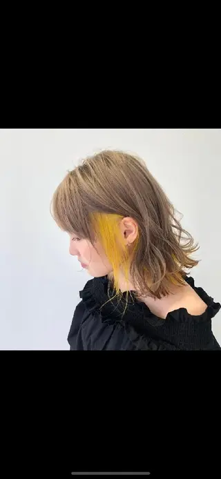 セミロング カラー パーマ ヘアアレンジ メンズ ネイル キッズ マツエク・マツパ カラー特化サロン Eir心斎橋のヘアスタイル