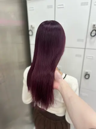 セミロング カラー 💖似合わせカラー レイヤー💖縮毛矯正のヘアスタイル