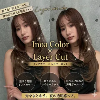 ロング カラー 🍒ハイレイヤー🍒 海外ヘア🍒Momoのヘアスタイル