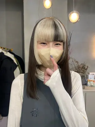 セミロング カラー 前橋 姫奈のヘアスタイル