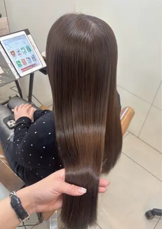 ロング パーマ 頭皮×髪質改善 透明感カラー💎中村のヘアスタイル