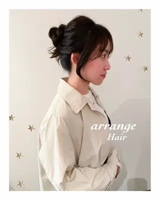 セミロング ヘアアレンジ 市川 千夏のヘアスタイル