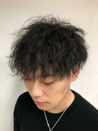 パーマ メンズ ダブルスキルエクステ /羽エクステ白石宇由のヘアスタイル