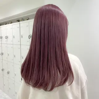 セミロング ❤︎ワンホンガーリー なハイトーンヘア❤︎のヘアスタイル