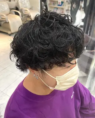 ショート パーマ メンズ 🌻メンズカット 落合諒🌻のヘアスタイル