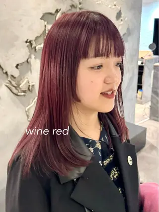 セミロング カラー ヘアアレンジ 顔周りカット×透明感 カラー💫AINAのヘアスタイル