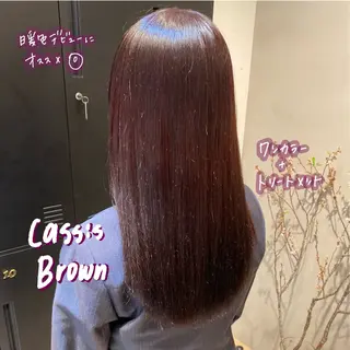 セミロング カラー 暖色艶color / ボブ🦩Rioのヘアスタイル