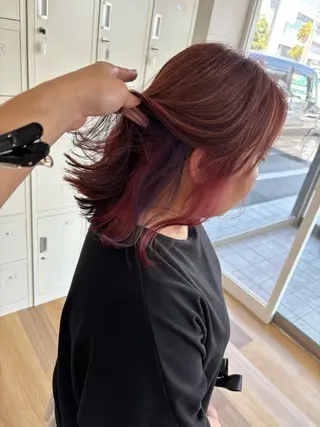 ミディアム ケアブリーチ 黒瀬有汰のヘアスタイル