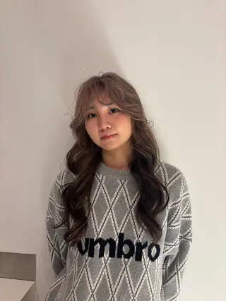カラー ひいろ パーマ/カットモデルのヘアスタイル
