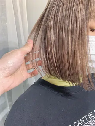 ショート カラー ボブパーマコテ巻き風 パーマNo1深江秀平のヘアスタイル