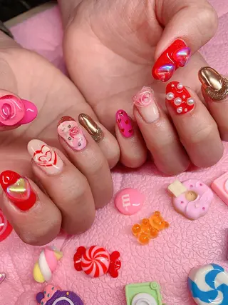 ネイル 3Dアートネイル💗 都築レナのネイルデザイン