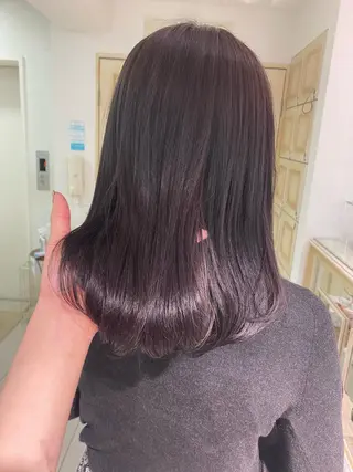 セミロング カラー ヘアアレンジ 透明感カラー 古山 結季🌙🖤のヘアスタイル