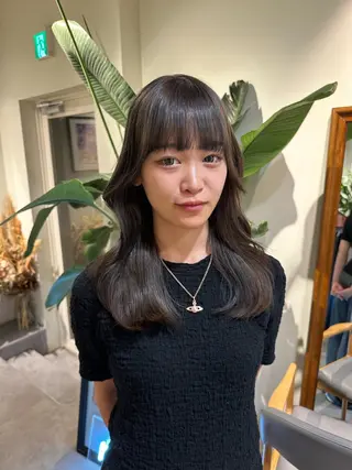 ロング カラー HANAME 原宿美容室のヘアスタイル