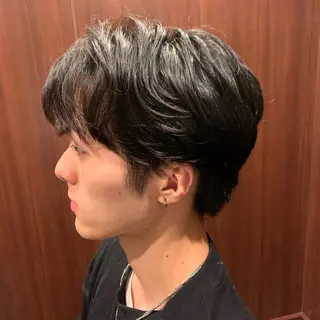 ミディアム パーマ メンズ 新宿駅近! 💈口コミ多数✨のヘアスタイル