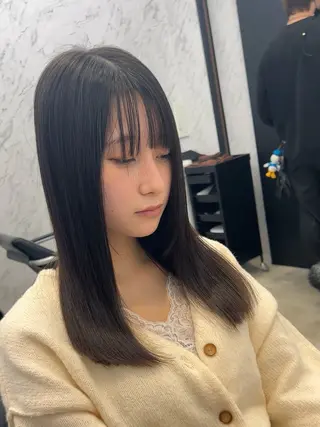 ロング 韓国パーマ 美容師 和田爽良のヘアスタイル