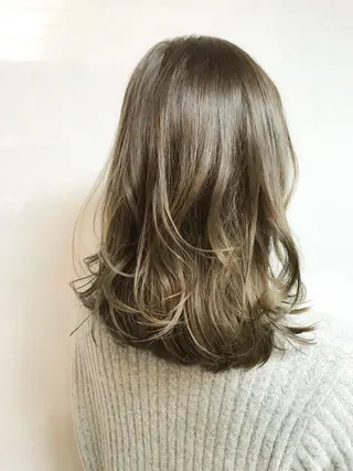 ミディアム カラー 髪質改善、縮毛矯正 店長浅野太郎のヘアスタイル