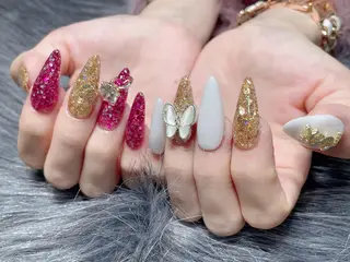 セミロング ネイル 《LB》ラブリエ Nail&eyeのマツエク・マツパデザイン