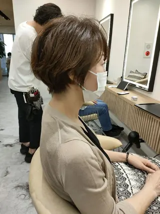 ショート カラー 【似合わせ・レイヤー ・パーマ】海気のヘアスタイル