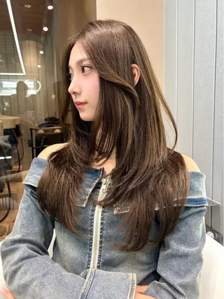 ロング 大宮🤍縮毛矯正 レイヤー🪽なるのヘアスタイル