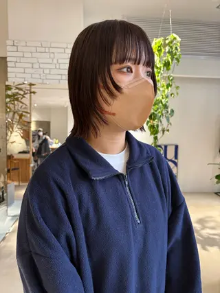 ミディアム Yui⭐️ 透け感カラーのヘアスタイル