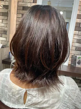 ミディアム ジャニヲタ美容師 推しカラー中平海帆のヘアスタイル