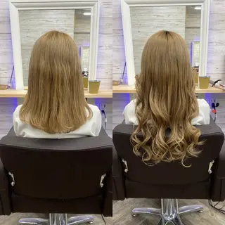 ロング カラー ヘアアレンジ アイブロウ LAVENDIA 初音のヘアスタイル