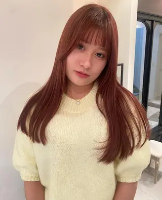 ロング カラー パーマ riria/ボブ /透明感カラー🎀のヘアスタイル