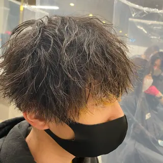 セミロング パーマ ヘアアレンジ メンズ メンズ特化 水口湧太のヘアスタイル