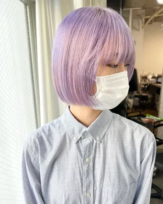 ミディアム カラー ヘアアレンジ lani ブリーチ /ダブルカラーのヘアスタイル