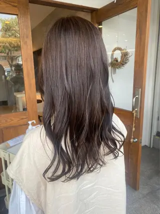 セミロング カラー 田中 紫苑のヘアスタイル