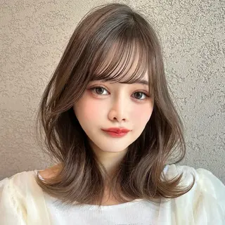 ミディアム カラー レイヤー/髪質改善 Lond ambreのヘアスタイル