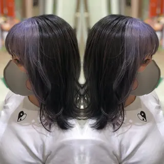 ミディアム カラー 韓国レイヤー×透明感 カラー/山崎一輝のヘアスタイル