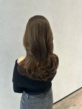 セミロング カラー レイヤー/ハッシュ 渋谷/サッタのヘアスタイル