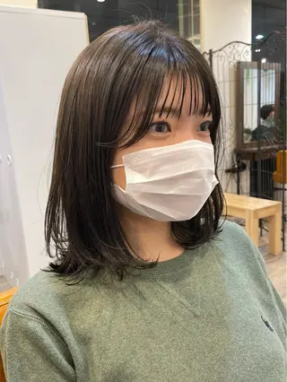 ミディアム ミディアムヘア🌼 さきのヘアスタイル