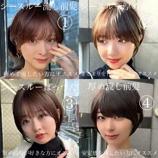 ショート ショートヘア くすみカラー、大場猛のヘアスタイル