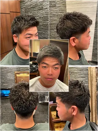 ショート パーマ メンズ カット指名No1漆原 聡のヘアスタイル