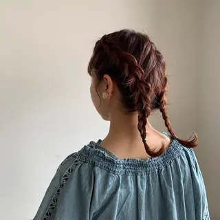 ミディアム ヘアアレンジ コウノス マサコのヘアスタイル