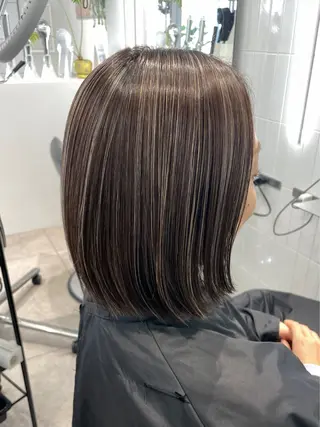 ミディアム カラー 表参道/ハイライト バレイヤージュのヘアスタイル